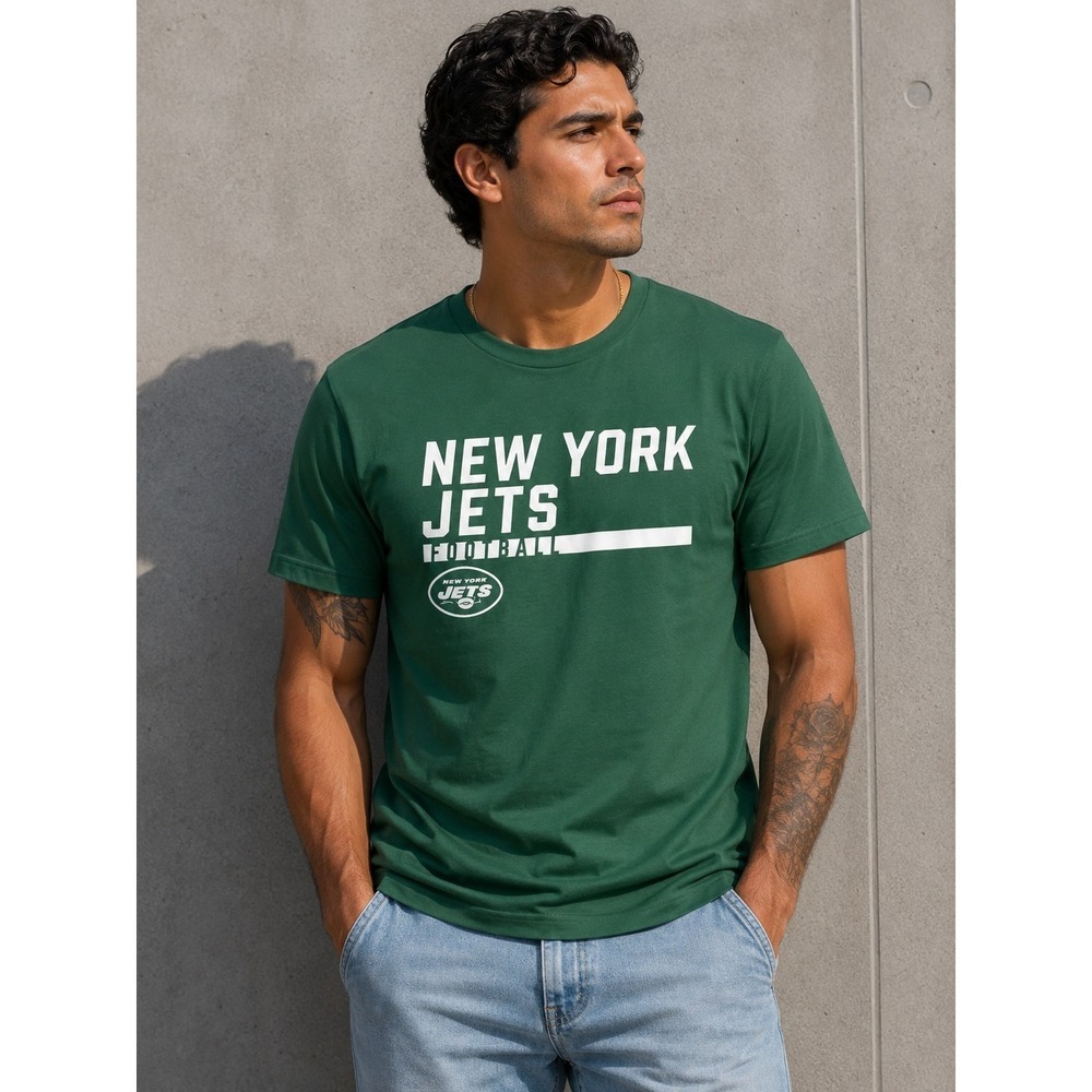 Size Medium- New York Jets NFL Team Apparel Green Short‎ Sleeve T-Shirt Men's
